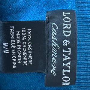 Lord & Taylor Vibrant Blue Cashmere Knit